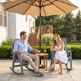 thumbnail image 5 of Homall Outdoor Rocking Chair Set of 2, Resin All-Weather Resistant High-Back Rocker for Patio, Garden, 5 of 7