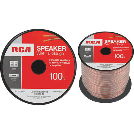 RCA 16-Gauge Speaker Wire, 100' (Best Speaker Wire Brand)