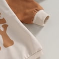 thumbnail image 3 of Okbabeha Newborn Baby Boy Girl Football Outfit Letter Print Long Sleeve Sweatshirt Romper Infant Cute Fall Winter Clothes, 3 of 7