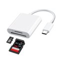 thumbnail image 1 of JUNWELL USB C SD Card Reader- USB C to SD Card Reader-Type C Micro SD/TF Memory Card Adapter for Camera Cards/Tablets/（2in1）, 1 of 7