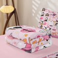 thumbnail image 5 of Manfei Halloween Ghost Print Zipper Queen Comforter Set with Fitted Sheet and 2 Pillowcases,Ghost And Pumpkin Zipper Bedding Set,Pink Reversible,4-Piece, 5 of 7