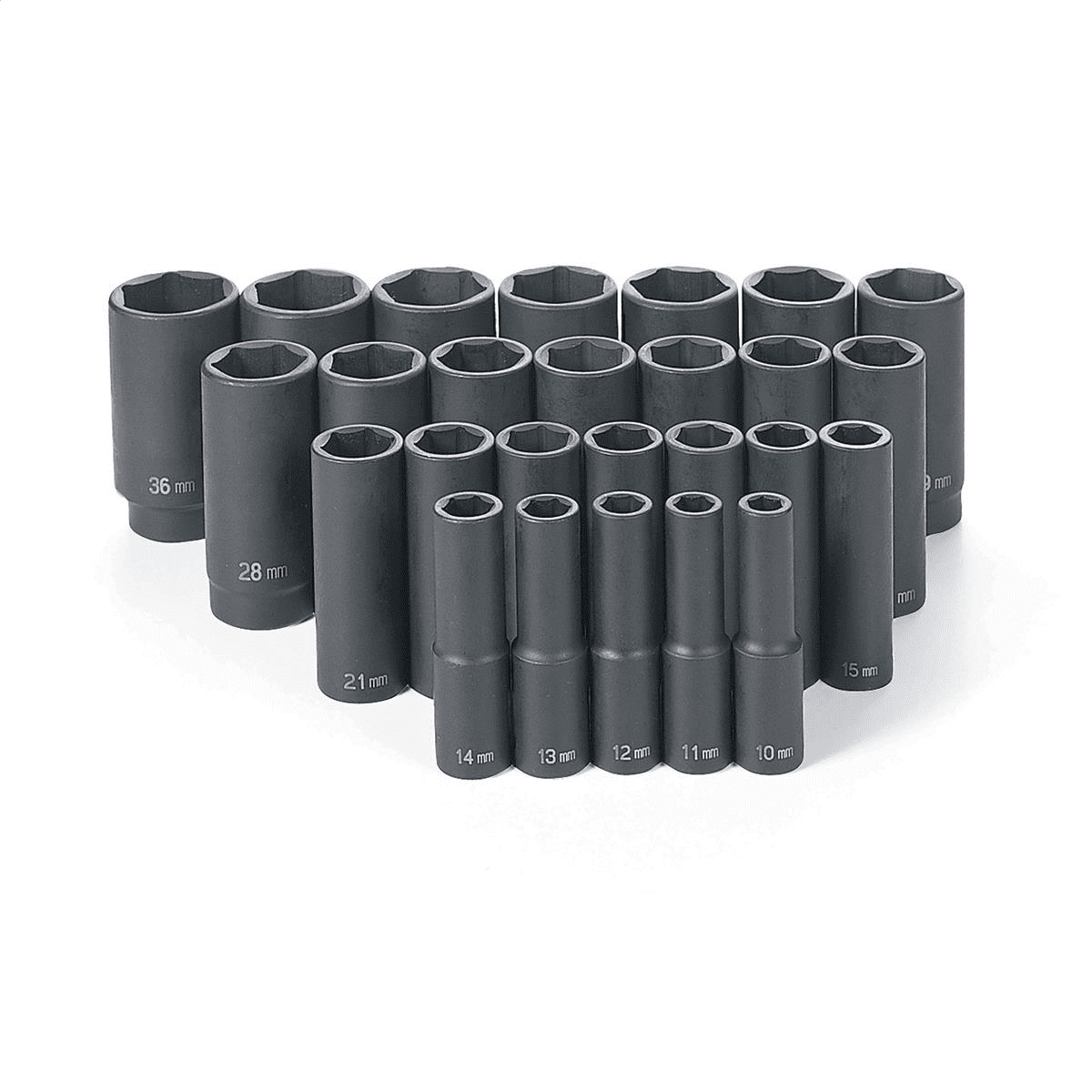 Grey Pneumatic 1326MD 26 Piece 1 Inch Drive Metric Impact Socket Set CR MO