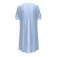 thumbnail image 5 of Casual Dresses for Women Off the Shoulder V Neck Short Sleeve Summer Dress 2025 Knot Twisted Trendy Short T Shirts Dress, 5 of 5