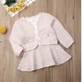 thumbnail image 5 of Gzhioc 2Pcs Toddler Baby Girls Kid Long Sleeve Plaid Cardigan Coat Outwear +Plaid Dress Princess Party Formal Outfits ,6 Months-5 Years, 5 of 8