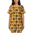 thumbnail image 1 of Balery German Shepherd Woof Conjunto de Pijama para Mujer con Estampado, Dos Piezas de Manga Corta y Shorts, Ropa de Dormir Suave con Cuello Redondo y Bolsillos-XX-Large, 1 of 6