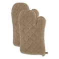 thumbnail image 2 of Contemporary Home Living Terry Cotton Quilted Oven Mitts - 13" - Stone Brown - Set of 2, 2 of 3
