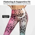 thumbnail image 3 of COUVER Women's Mid Rise Animal Print Performance Activewear Leggings Black Small, 3 of 6