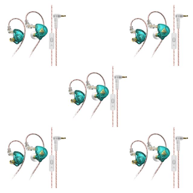 Sidaley AK6 PLUS Auriculares con cable Jack de 3,5 mm Auriculares con cable desmontable dinámico Auriculares portátiles para correr Cyan con Type2 NO2