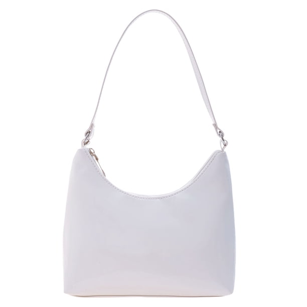 Vintage Mujer Patente PU Underarm Bag Casual Small Hobos Bolsos (Blanco) Tmvgtek Oficina Multiescena Multifunción