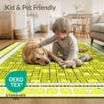 thumbnail image 4 of ODIKA 2'x3' Washable Throw Rug Non-Slip, Low Profile, Flatwoven, Easy Care Graphic Funky Men Currency Collage Cartoon Hundred Motif Bathroom for Hallway, Study Room, 4 of 7