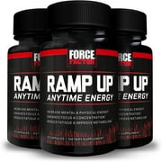 (3 pack) (3 pack) Force Factor Ramp Up Anytime Energy Sugar-Free Zero Calorie Energy Pill with B Vitamins, Green Tea Extract, Caffeine, 15 Ct.