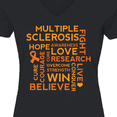 thumbnail image 4 of Inktastic Multiple Sclerosis Awareness word cloud Women's V-Neck T-Shirt, 4 of 5