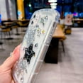 thumbnail image 5 of Case for iPhone 11, Bling Glitter 3D Stars Cute Heart Design Phone Case Luxury Sparkling Crystal Clear Back Slim Soft Shockproof Protective TPU Bumper Cover for Women Girls - Clear, 5 of 17