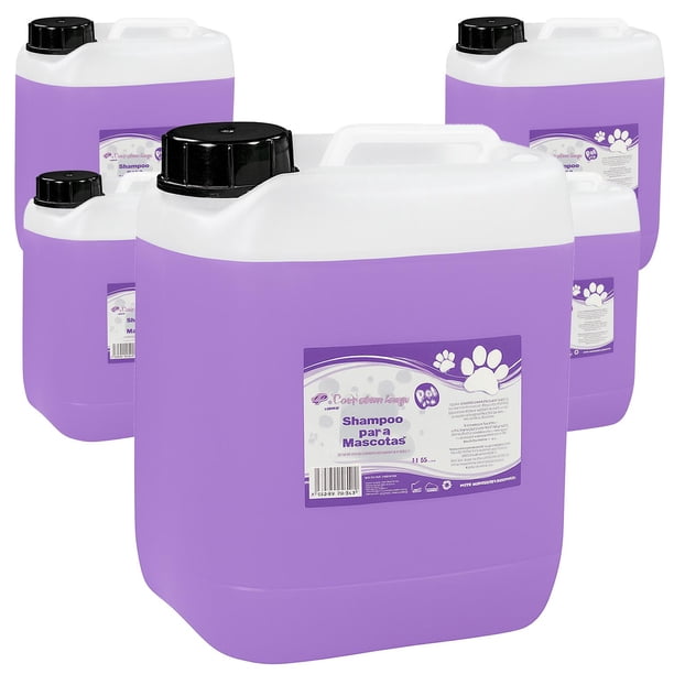 Shampoo Liquido para Animales FreshFunLarge 5Pzas 10L Lavanda Perros y Gatos Liquido Color Violeta.