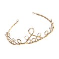 thumbnail image 4 of Diadema dorada para niñas y mujeres, accesorios para el cabello , decoración artesanal DIY Soledad Diadema de metal de oro, 4 of 5