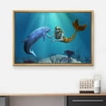 thumbnail image 3 of wall26 Framed Canvas Print Wall Art 3D Dolphin and Mermaid Under The Sea Fantasy &amp; Sci-Fi Ocean Digital Art Modern Art Nautical Scenic Ultra for Living Room, Bedroom, Office - 24"x36" N, 3 of 5