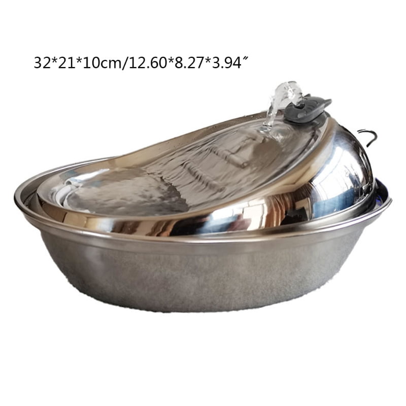 Stainless Steel Fountain Cats Drinking Water Fountain with Water Dispenser Qu