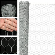 20GA Chicken Wire 23.6in X 50ft, Upgrade Hexagonal Galvanized Mesh, Poultry Wire Netting Barrier Pet Rabbit Chicken Wire Fencing, Floral Chicken Wire