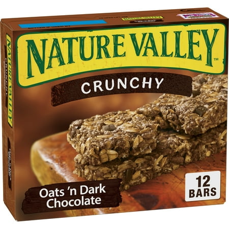 Nature Valley Granola Bars Crunchy Oats & Dark Choc (Total 12