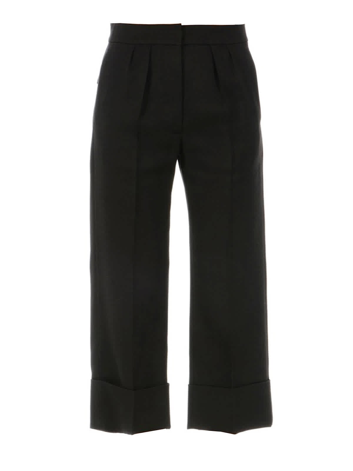 Burberry Ladies Wool Silk Cropped Tailored Trousers, Brand Size 4 (US Size  2) 