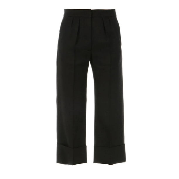 Burberry Ladies Wool Silk Cropped Tailored Trousers, Brand Size 4 (US Size  2) 