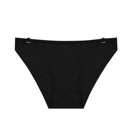 Bpmpbo Fashion Women G-strings Low Waisted Sexy Panties Solid Color Ring Splicing Together Briefs Breathable Ribbed Underwear Thongs 2025 Clearance