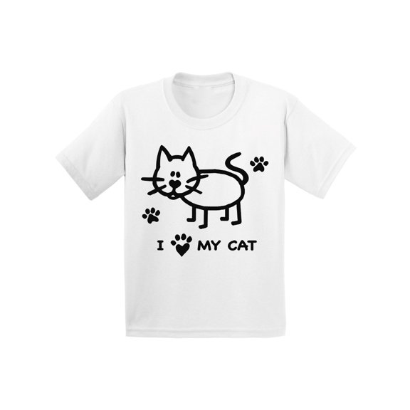 Awkward Styles Cat T-Shirt I Love My Cat Toddler Shirt