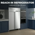thumbnail image 3 of Coolski 36 Cu. Ft. 2-Door Commercial Reach-In Refrigerator with Magnetic Door Gaskets, 3 of 9