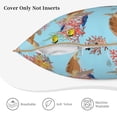 thumbnail image 3 of KLL Turtles And Corals Decorative Throw Pillow Covers Velvet Soft for Couch Sofa Bedroom Living Room Outdoor (No pillow core)- 18"x18", 3 of 5
