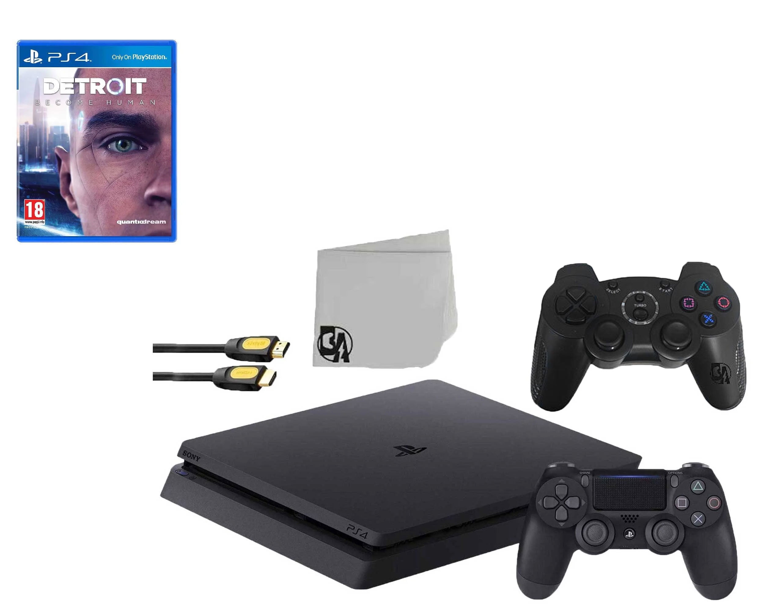 Sony PlayStation 4 Slim 500GB Console, 2 Controllers, GTA V Game Sony PlayStation 4 Slim 500GB Console, 2 Controllers, GTA V Game