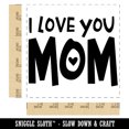 thumbnail image 2 of I Love You Mom Mother's Day Birthday Self-Inking Rubber Stamp Ink Stamper - Blue Ink - Large 1-1/2 Inch, 2 of 7