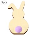 thumbnail image 3 of Conejo Piezas de madera Decoraciones de Pascua Scrapbooking Artesanía Regalos de aniversario Accesorios de cumpleaños Kits de bricolaje para adultos 5 piezas AweSitey HA011604-02, 3 of 7