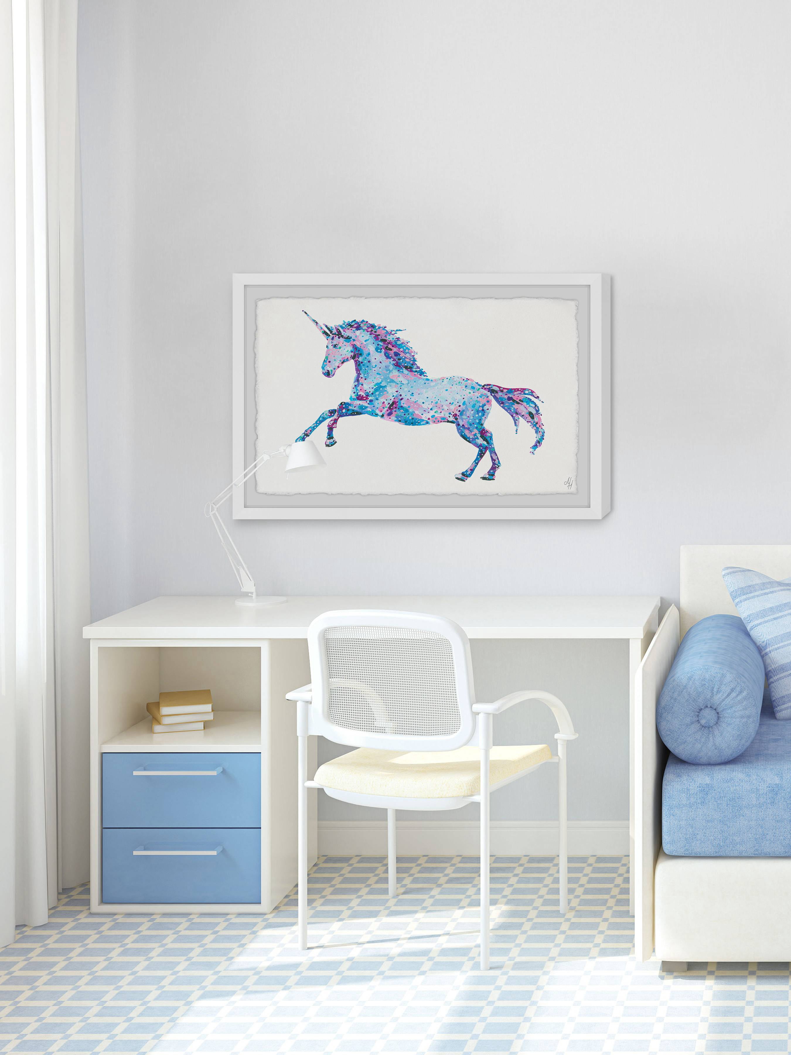 Marmont Hill Unicorn Magic Dust Framed Wall Art, 12.00" x 1.50"