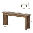 thumbnail image 3 of Tribesigns 70.9-Inch Extra Long Console Table, Farmhouse Sofa Console Table with Widened Tabletop, 3 of 6
