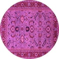 thumbnail image 1 of Ahgly Company Indoor Round Oriental Pink Industrial Area Rugs, 7' Round, 1 of 4
