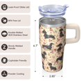 thumbnail image 3 of 20OZ Cute Dog Cold Drink Tumbler with Handle Insulated Stainless Steel Cup Thoughtful Dog Lover Gifts Unique Birthday Christmas Presents for Women Men Portable and Easy to Clean, 3 of 6