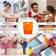 Orange Merchandise Plastic Glossy Retail Bags 100 Pack 9 x 12 with 1.25 mil Thick