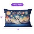 thumbnail image 4 of Happy New Year with Havanese Fireworks Holiday Xmas Winter 2025 Pillow Cushion Double Sided Havanese Dog Lover Gifts Idea Throw Pillow - 00025, 4 of 4