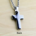 thumbnail image 3 of Tungsten Carbide Cross Multiple Inlay Styles and Chain Lengths For Adults and Teens, 3 of 5