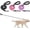 Black+Pink+Purple(Pack of 3), variant on Heavy Duty Rope Dog Leash 6 Pack, 6FT Nylon Pet Leash with Reflective Thread, Soft Padded Handle Thick Lead Leash for Large Medium Dogs Small Puppy,3/8inch X 5 FT (18~120 lbs)