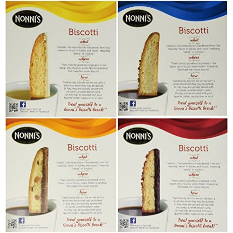 Nonnis Biscotti Variety Pack Of 4 - (Cioccolati, Limone, Originali