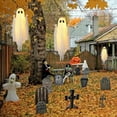 thumbnail image 6 of Swinging Ghost Outdoor Decor, 3.3 Ft Hanging Ghosts Halloween Decor with Remote Control, Ghosts on a Swing Decoration, Scary Party Outside for Front Door, Porch, Garden, Yard, Tree(With light), 6 of 7