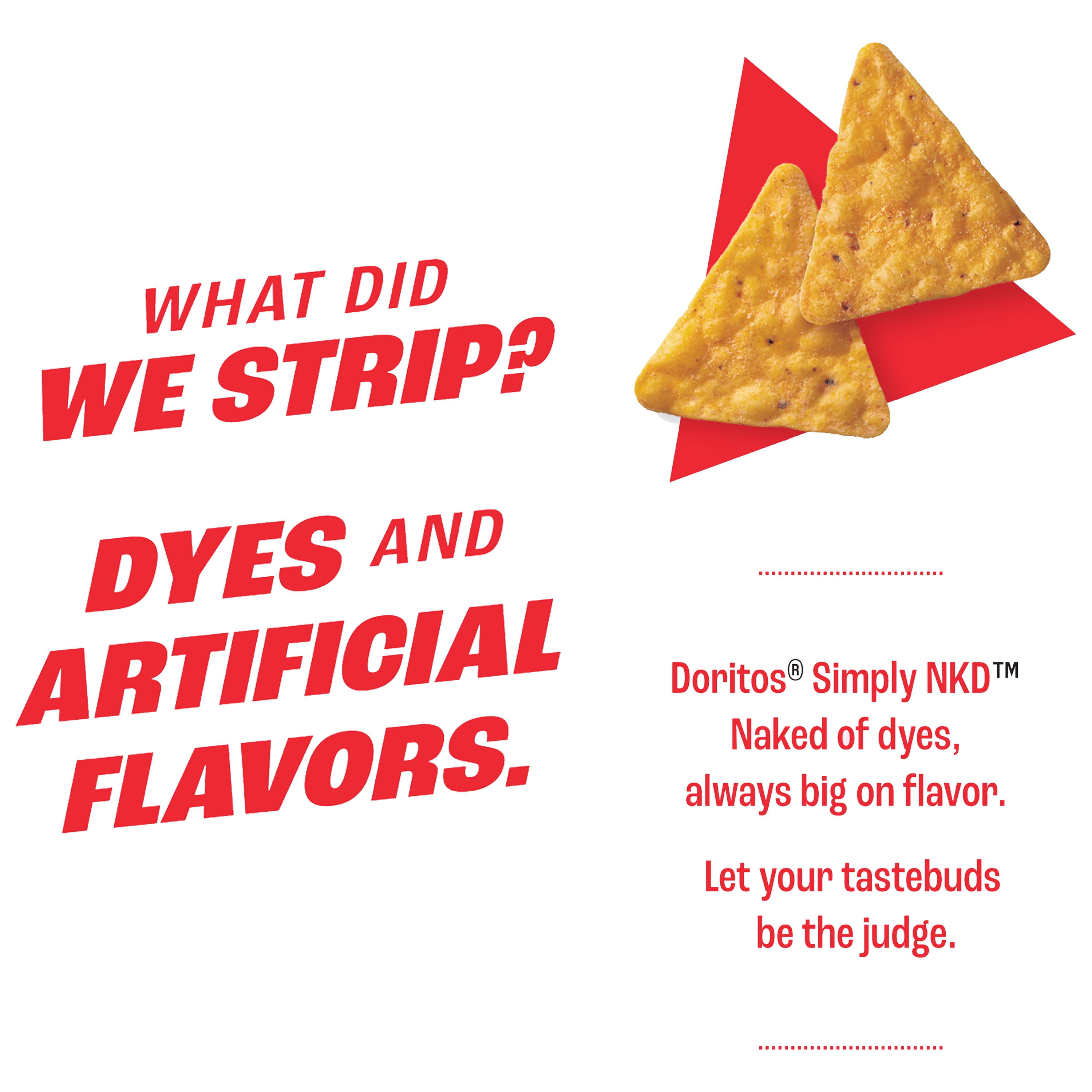 Doritos Simply NKD No Dyes No Artificial Flavors Nacho Cheese Tortilla Chips Bag, 9.25 oz​