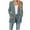 A-Blue, variant on Ecqkame Fall Cardigans for Women 2024 Fuzzy Casual Button Up Long Sleeve Jacket Solid Color Outerwear Winter Coats with Pockets B-Khaki L