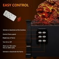 thumbnail image 3 of YOKOOL 21" Freestanding Electric Fireplace, Log Heater, Adjustable Flame Brightness, Overheat Protection, Remote, White Gray Logs, 3 of 5