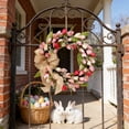 thumbnail image 6 of Tulips Wreath for Front Door,16/18 in Artificial Wreath with Tulip and Green Leaves,Spring Summer Floral Wreaths,Spring Door Garlands,Artificial Flowers Wreaths, 6 of 8