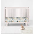 thumbnail image 4 of Bacati - Boys Little Dino Teal Aqua Yellow Muslin Crib or Toddler Bed Fitted Sheet, 4 of 4