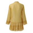 thumbnail image 5 of Cathalem Chandail à Manches Longues pour Femmes Pull d'Automne Tunique Ample, Jaune TG, 5 of 5