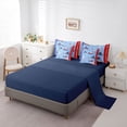 thumbnail image 5 of Castle Fairy Cartoon Car Bedding Comforter Set 7-Piece for Teens,Police Car Fire Truck King Bedding Sets for Bedroom,Navy Blue Reversible, 5 of 7
