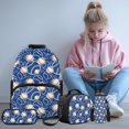 thumbnail image 2 of Yspwyqan Backpack Set Ages 8-15 for Boys Girls, White Baseball 4Pcs Backpack and Lunch Box Set, 17 Inch Lightweight Fits 13 Inch Laptop Casual Daypack for School, 2 of 7